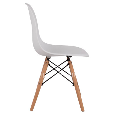 Chair with wooden legs and seat Twistn PP White HM8460.01 46x50x82 cm
