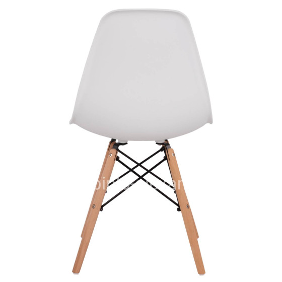 Chair with wooden legs and seat Twistn PP White HM8460.01 46x50x82 cm