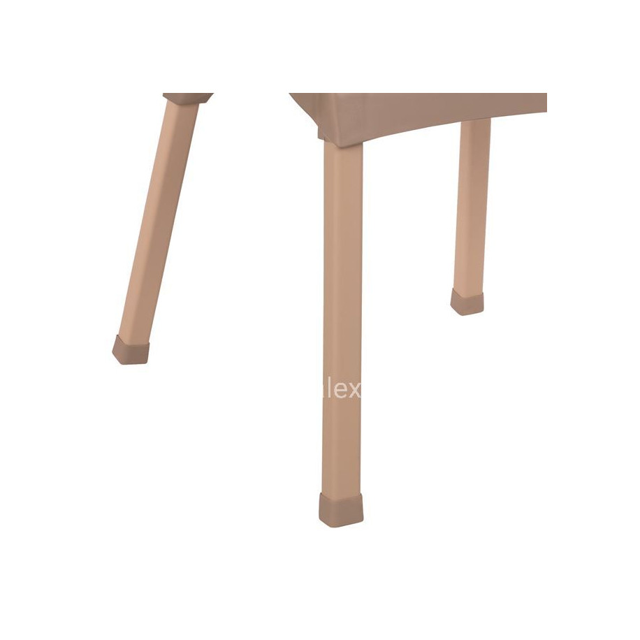 Armchair Polypropylene rattan leg Alu HM5591.02 Cappuccino 60x60x82 cm