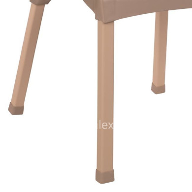 Armchair Polypropylene rattan leg Alu HM5591.02 Cappuccino 60x60x82 cm