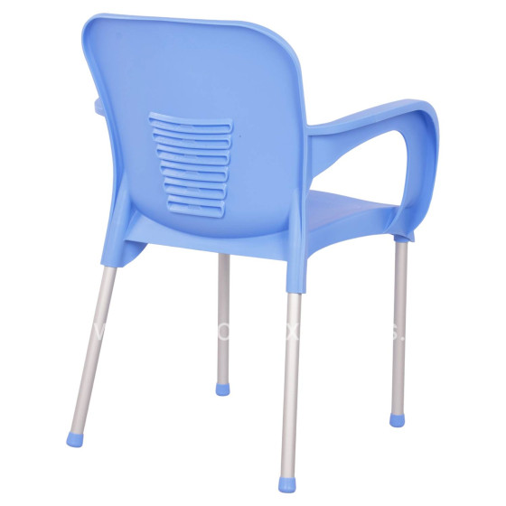 Armchair Polypropylene KAREK HM5592.08 Blue color Aluminum leg 59x58x81 εκ.