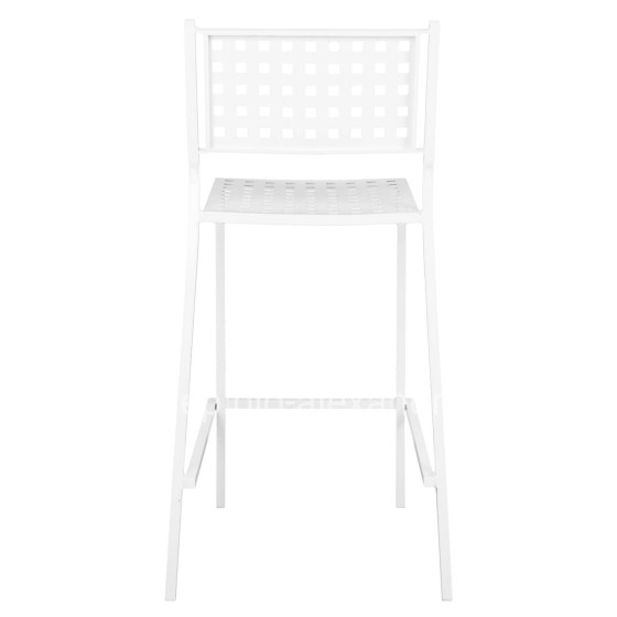 ΣΚΑΜΠΟ ΜΠΑΡ ΜΕΤΑΛΛΙΚΟ OLYMPIAS HM5528.02 ΣΕ ΛΕΥΚΗ ΑΠΟΧΡΩΣΗ 47x58x111 εκ.