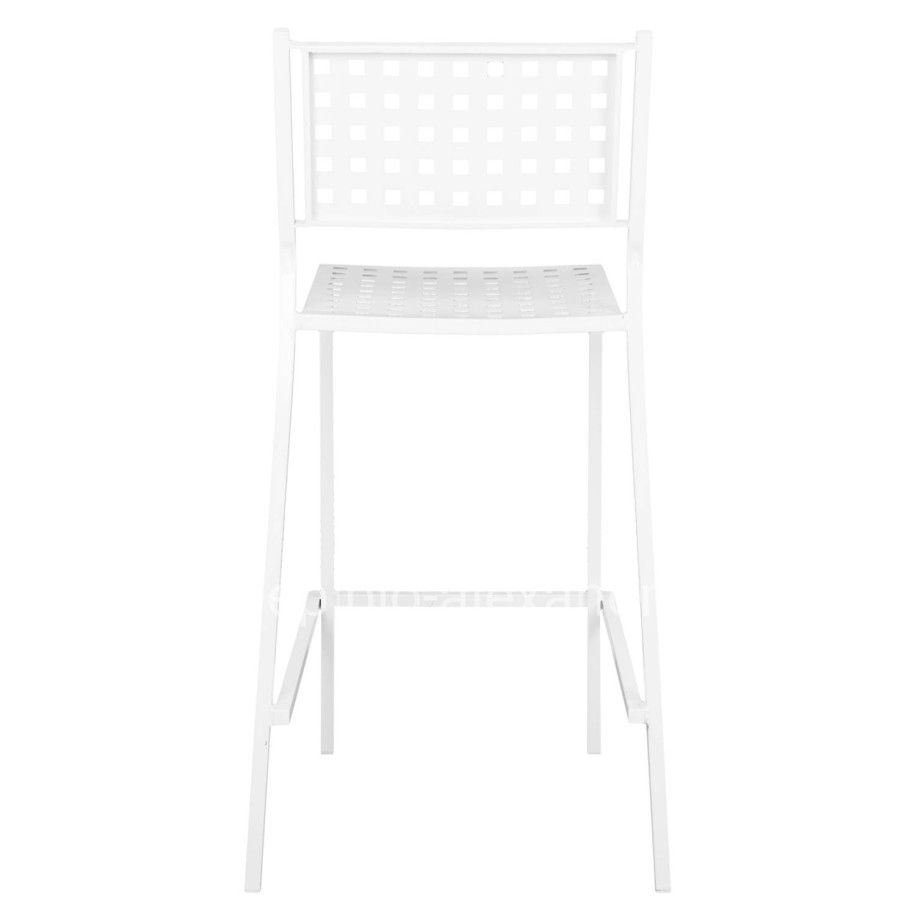 ΣΚΑΜΠΟ ΜΠΑΡ ΜΕΤΑΛΛΙΚΟ OLYMPIAS HM5528.02 ΣΕ ΛΕΥΚΗ ΑΠΟΧΡΩΣΗ 47x58x111 εκ.