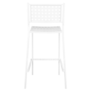 ΣΚΑΜΠΟ ΜΠΑΡ ΜΕΤΑΛΛΙΚΟ OLYMPIAS HM5528.02 ΣΕ ΛΕΥΚΗ ΑΠΟΧΡΩΣΗ 47x58x111 εκ.