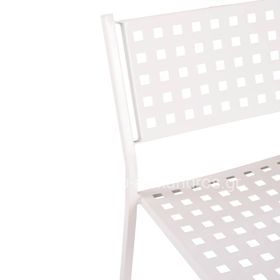 ΣΚΑΜΠΟ ΜΠΑΡ ΜΕΤΑΛΛΙΚΟ OLYMPIAS HM5528.02 ΣΕ ΛΕΥΚΗ ΑΠΟΧΡΩΣΗ 47x58x111 εκ.