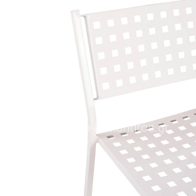 ΣΚΑΜΠΟ ΜΠΑΡ ΜΕΤΑΛΛΙΚΟ OLYMPIAS HM5528.02 ΣΕ ΛΕΥΚΗ ΑΠΟΧΡΩΣΗ 47x58x111 εκ.