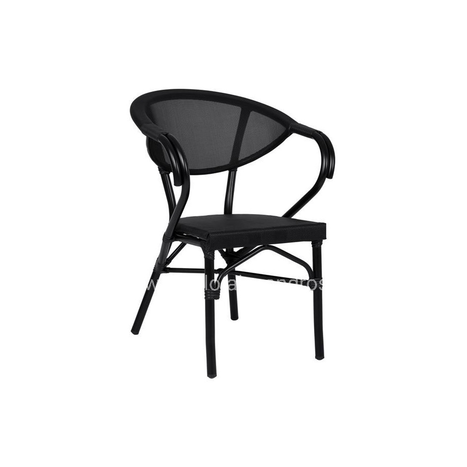 ΠΟΛΥΘΡΟΝΑ ΑΛΟΥΜΙΝΙΟΥ CLAY BAMBOO LOOK ΜΑΥΡΗ ΜΕ TEXTLINE HM5025.02 59x60x82 cm