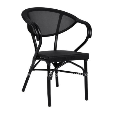 ΠΟΛΥΘΡΟΝΑ ΑΛΟΥΜΙΝΙΟΥ CLAY BAMBOO LOOK ΜΑΥΡΗ ΜΕ TEXTLINE HM5025.02 59x60x82 cm