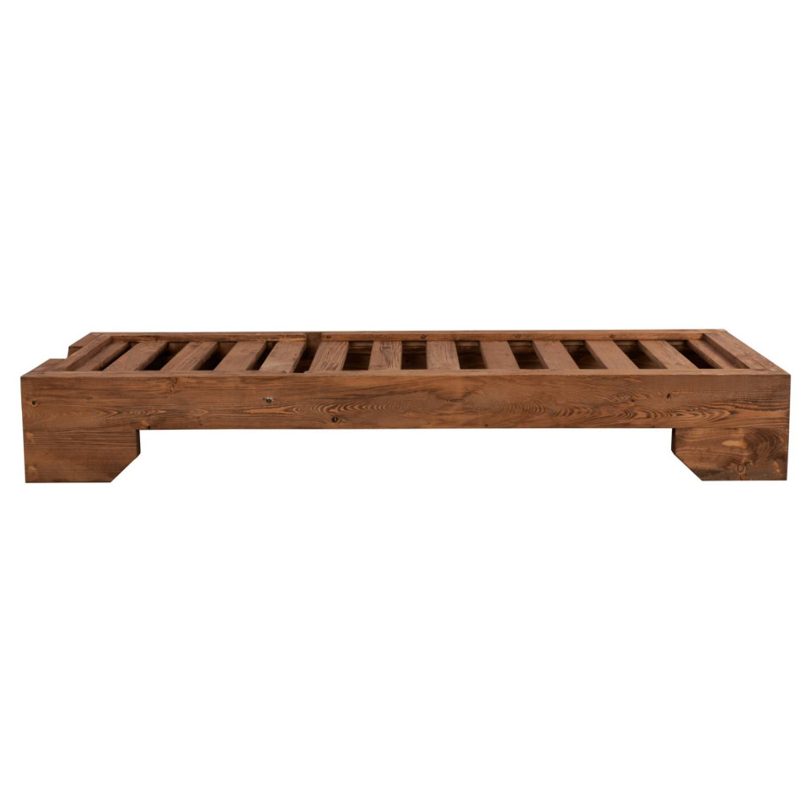 Sunbed Wooden Heavy-duty Macadonia HM5646.01 Walnut 204X77,5X29cm