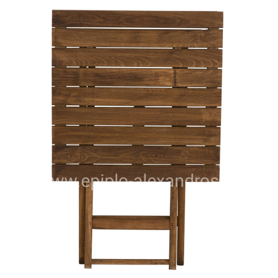 Director's Table LIMNOS 60x60x72 solid oak wood Walnut Color HM5647.01