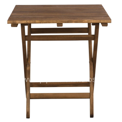 Director''s Table Limnos 70x70x75cm Solid Wood Impregnation Walnut HM5648.01