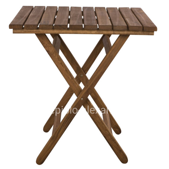 ΤΡΑΠΕΖΙ ΣΚΗΝΟΘΕΤH ΛΗΜΝΟΣ 70Χ70X75Υ εκ. ΜΑΣΙΦ ΟΞΙΑ ΕΜΠOΤΙΣΜΟΣ ΚΑΡΥΔΙ HM5648.01