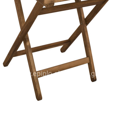 Director''s Table Limnos 70x70x75cm Solid Wood Impregnation Walnut HM5648.01