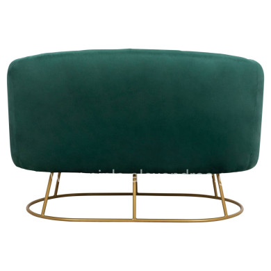Sofa 2 seater Arien from Velver Cyppress Green with gold base HM8492.03 125X80X84cm