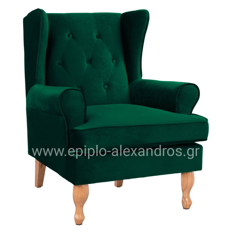 Armchair Cypress green velvet, 81x83x101, HM3073.13