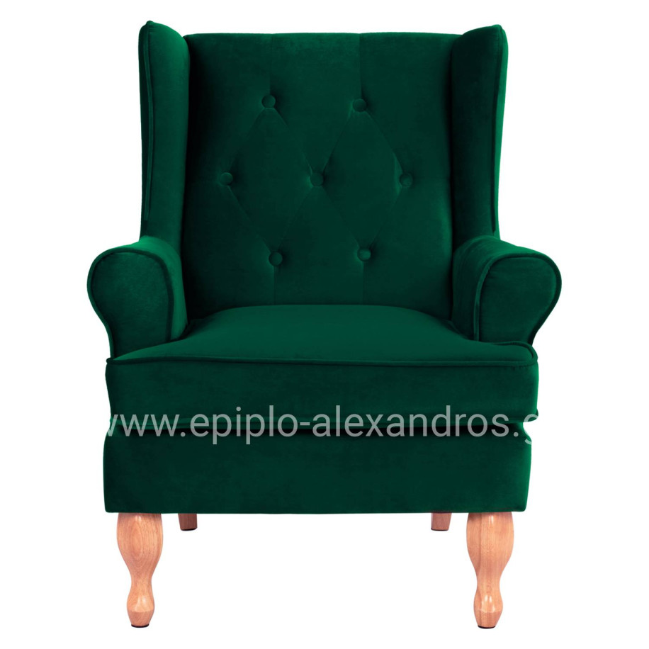 Armchair Cypress green velvet, 81x83x101, HM3073.13