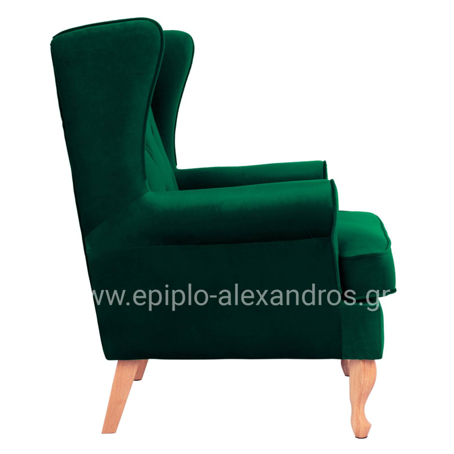 Armchair Cypress green velvet, 81x83x101, HM3073.13