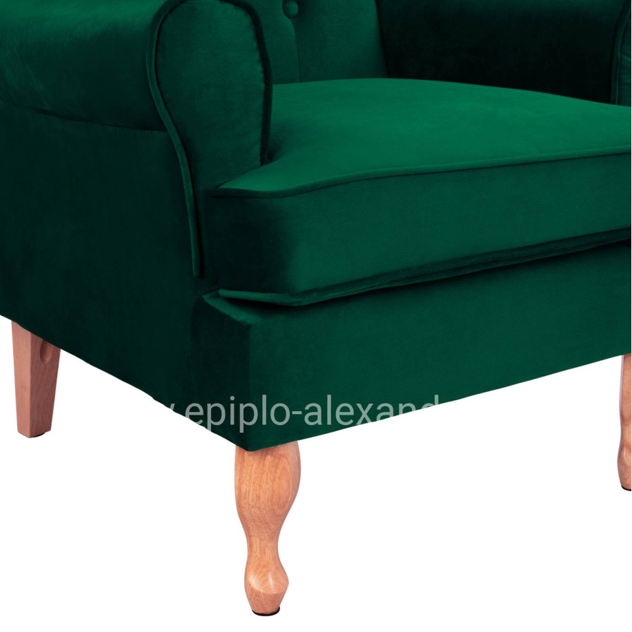 Armchair Cypress green velvet, 81x83x101, HM3073.13