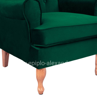 Armchair Cypress green velvet, 81x83x101, HM3073.13