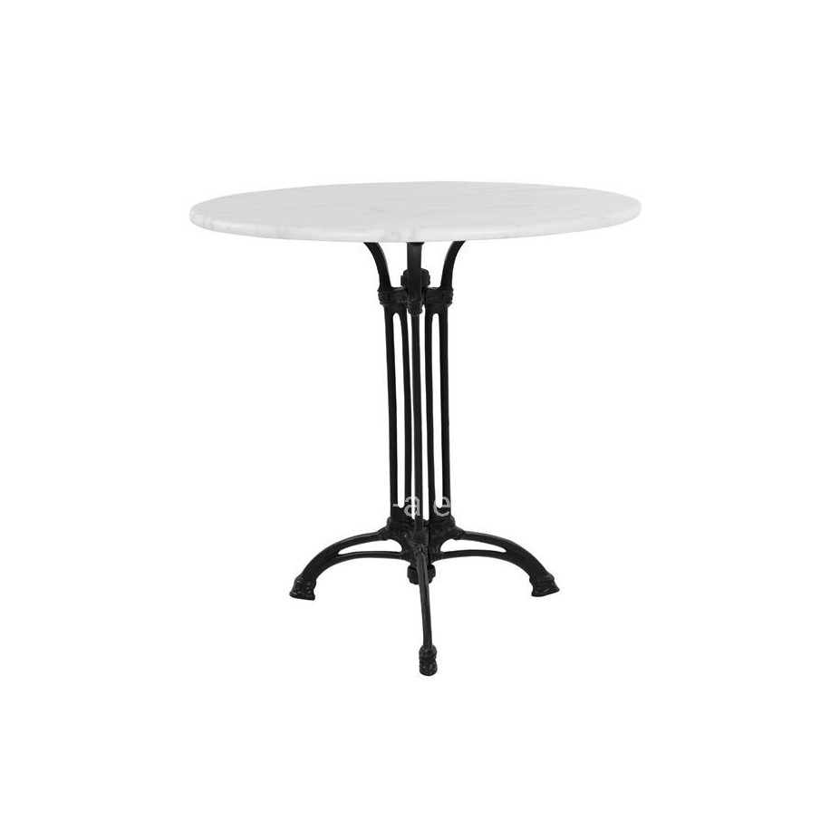 Table with 3 legs Base from cast iron with Marble '70x74cm