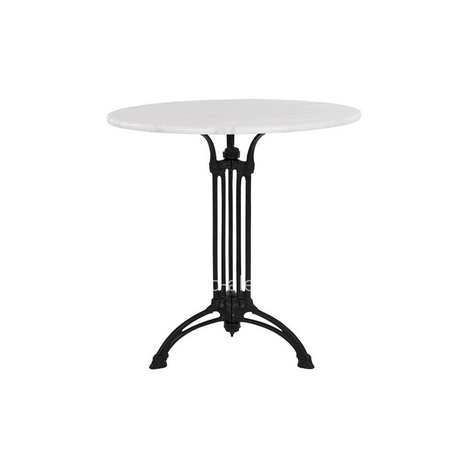 Table with 3 legs Base from cast iron with Marble '70x74cm