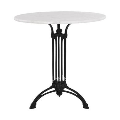 Table with 3 legs Base from cast iron with Marble '70x74cm