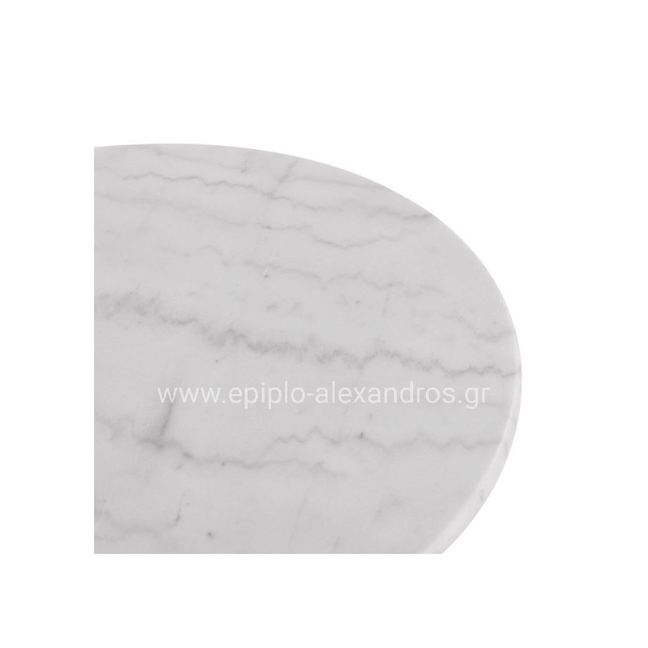 Table with 3 legs Base from cast iron with Marble '70x74cm