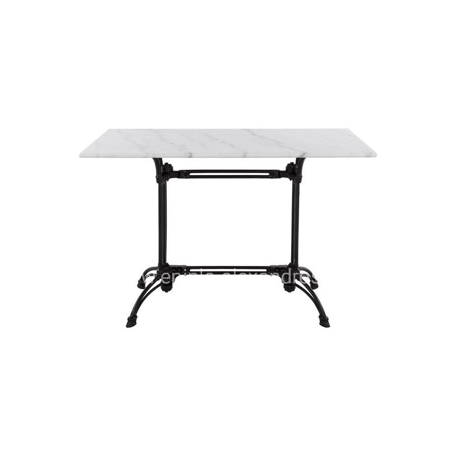 Table with 2 legs Base from cast iron HM5612 with marble 110x70