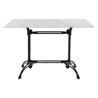 Table with 2 legs Base from cast iron HM5612 with marble 110x70