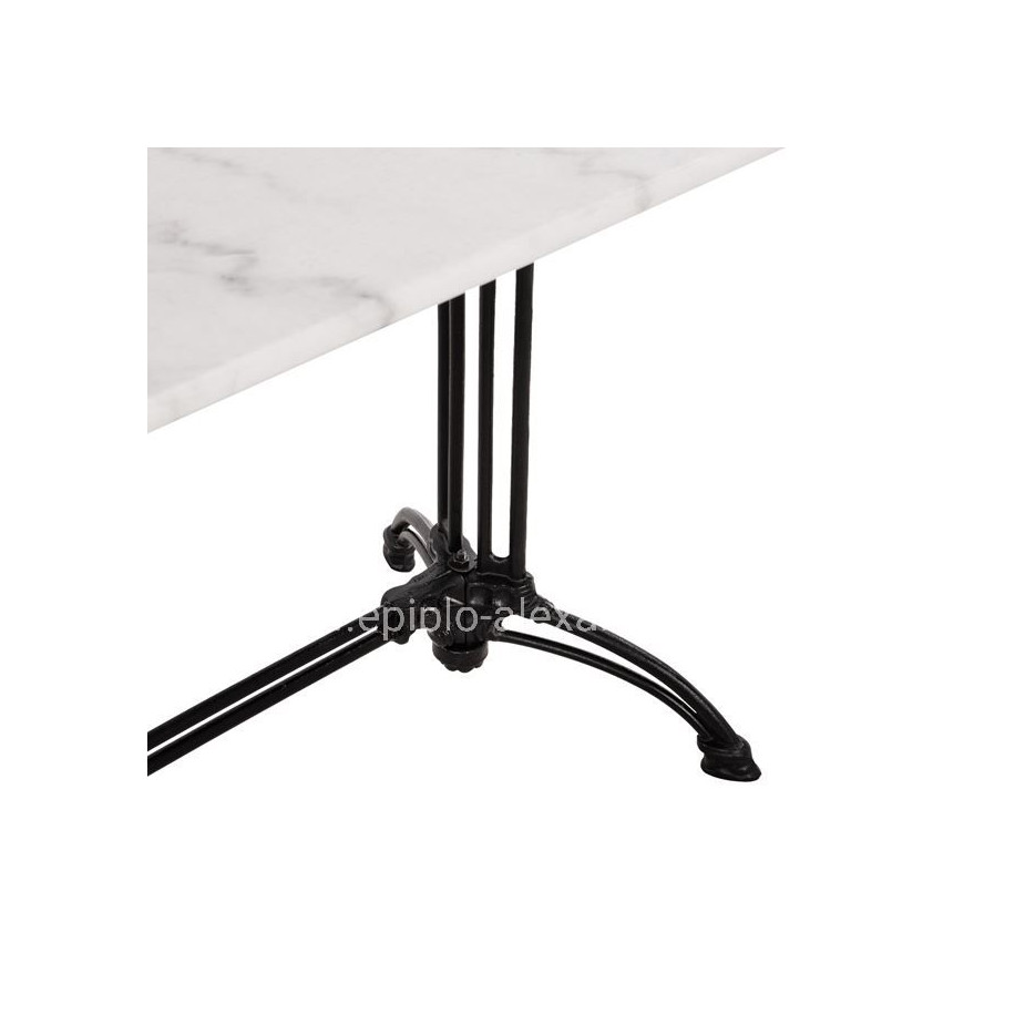 Table with 2 legs Base from cast iron HM5612 with marble 110x70