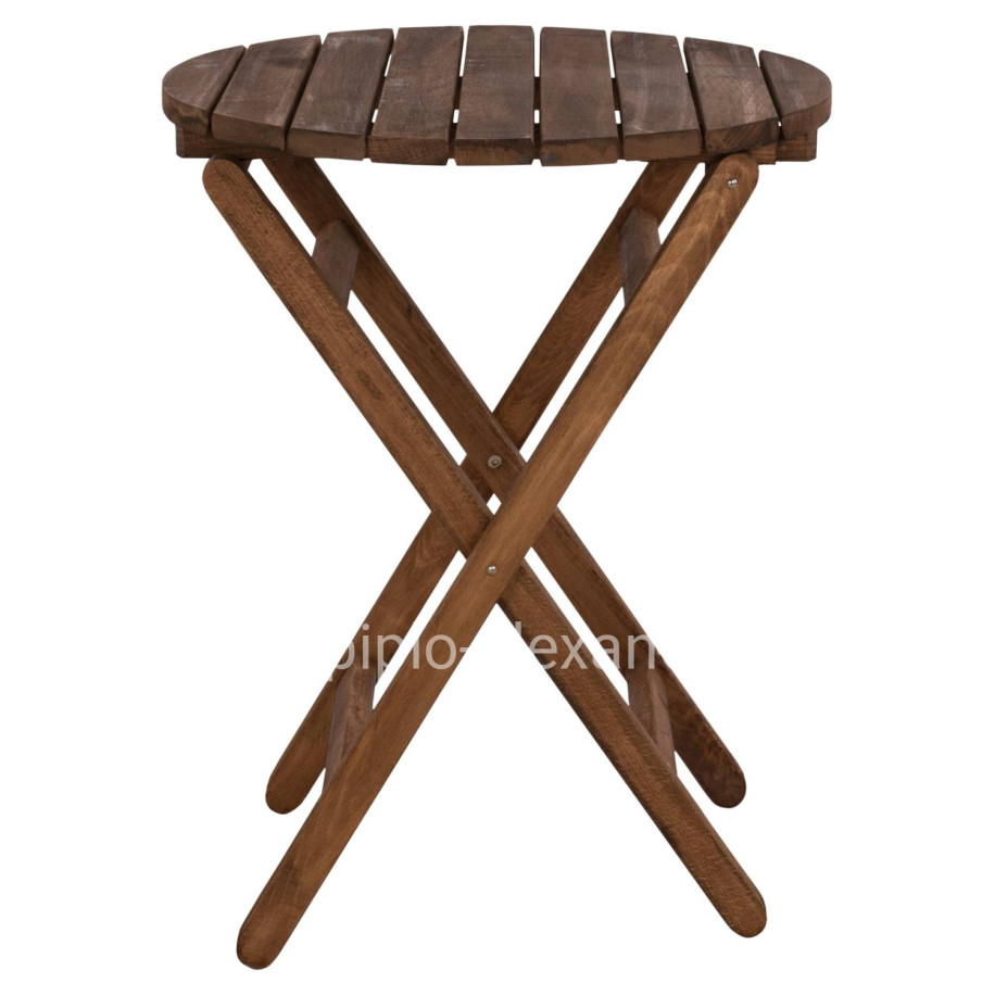 Director's Table Limnos Φ60cm Solid Wood Impregnation Walnut HM5653.01