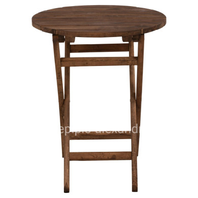 Director's Table Limnos Φ60cm Solid Wood Impregnation Walnut HM5653.01