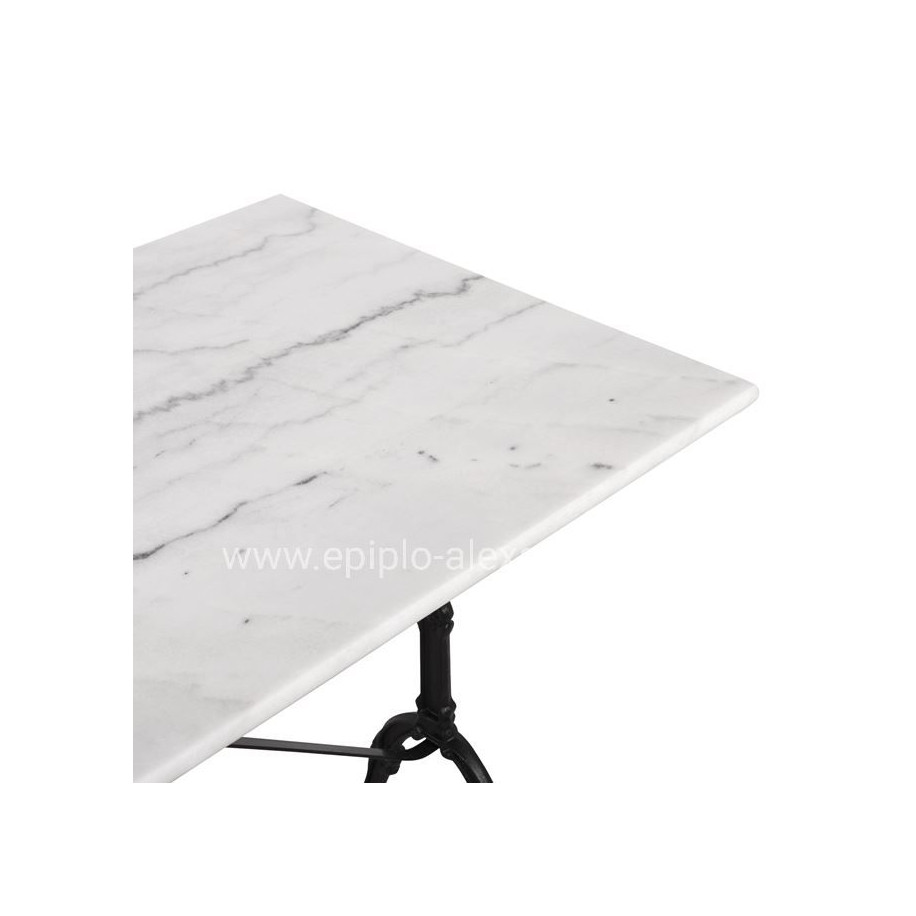 Table with Base from cast iron HM464 with marble 100x60x72