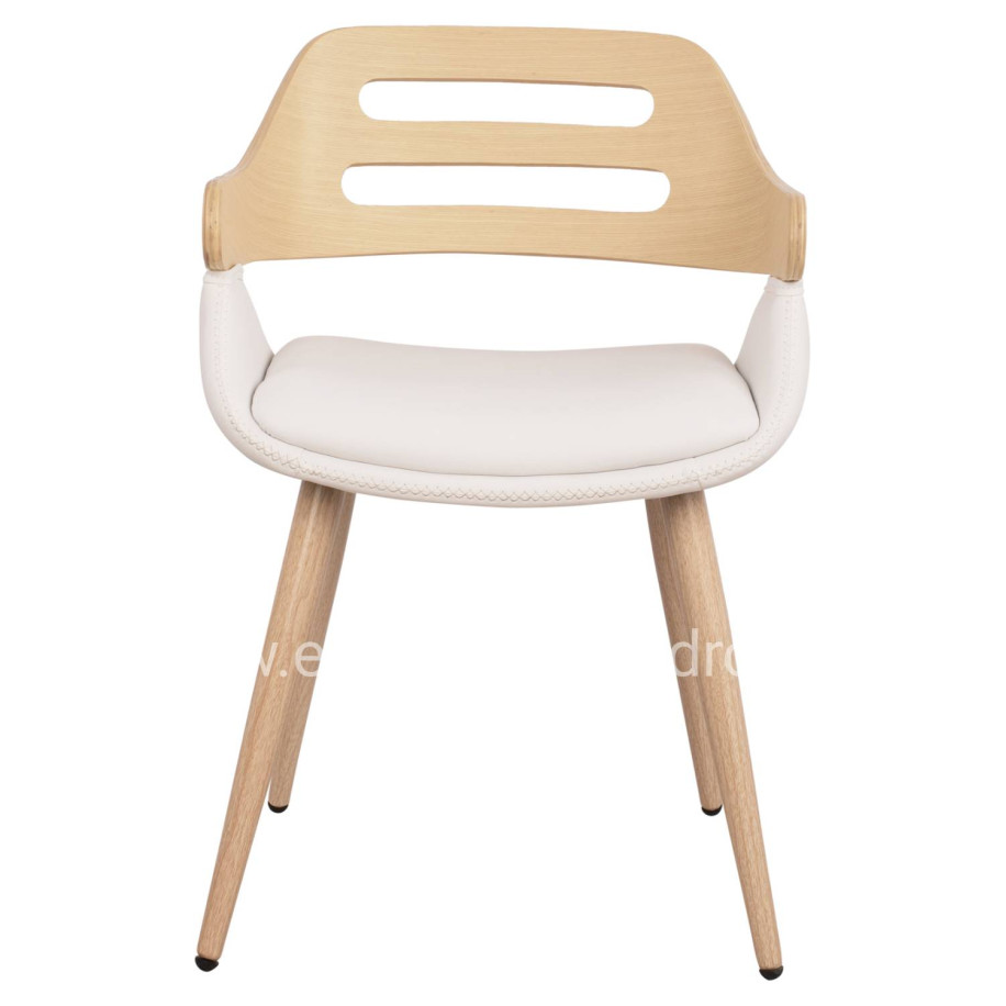 Armchair Auxiliary Superior Pro Sonama with White PU HM8491.02 50x53x76cm