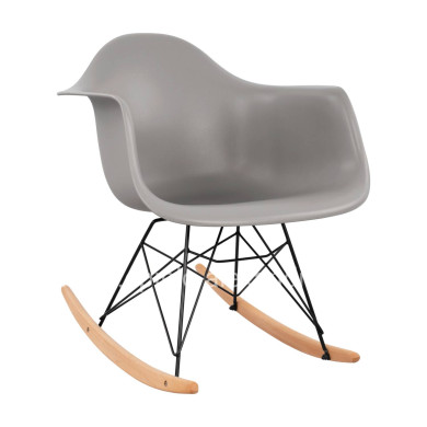 HM0035.20 Rocking Armchair, seat grey-Black Frame, 61x71x64cm