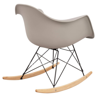 HM0035.20 Rocking Armchair, seat grey-Black Frame, 61x71x64cm