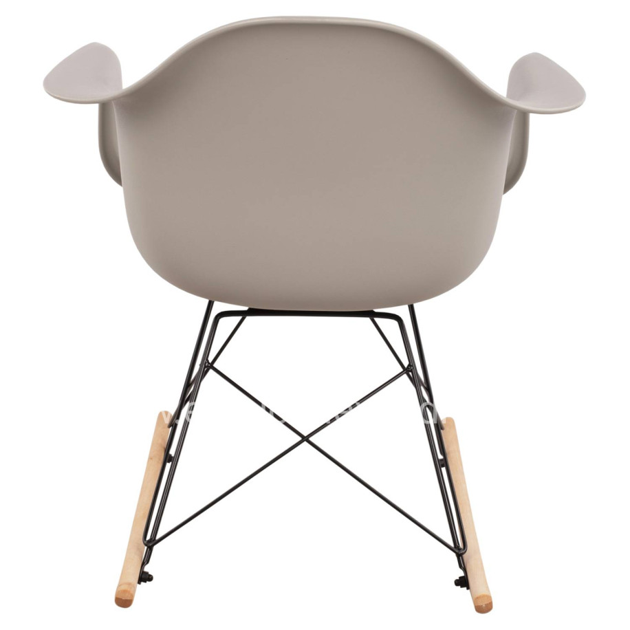 HM0035.20 Rocking Armchair, seat grey-Black Frame, 61x71x64cm