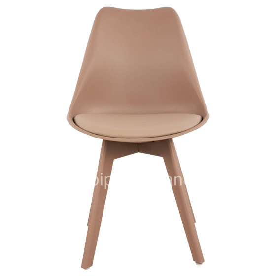Dining Chair Vegas HM0033.45 with polypropylene legs and PP seat Cappuccino 49x55.5x84H cm.