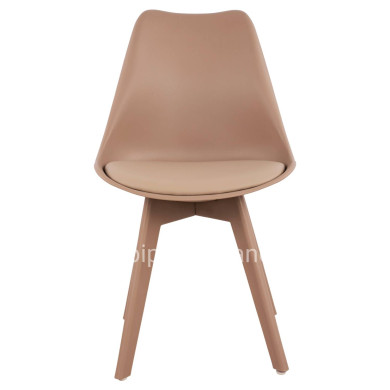 Dining Chair Vegas HM0033.45 with polypropylene legs and PP seat Cappuccino 49x55.5x84H cm.