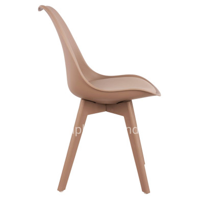 Dining Chair Vegas HM0033.45 with polypropylene legs and PP seat Cappuccino 49x55.5x84H cm.