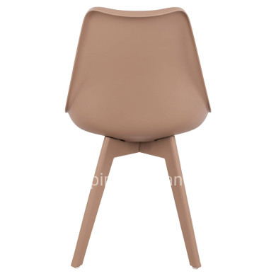 Dining Chair Vegas HM0033.45 with polypropylene legs and PP seat Cappuccino 49x55.5x84H cm.