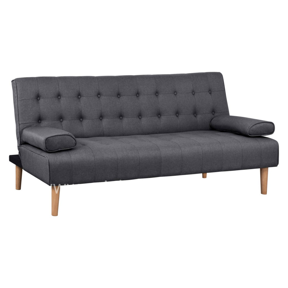 Sofa Bed Wanda HM3149.01 Grey Fabric and 2 Pillows 190x84x83cm