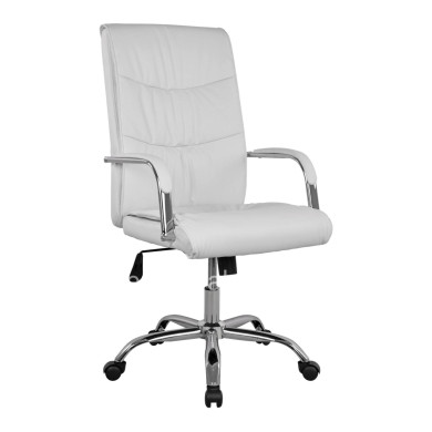 Office Chair Director's White with chromed base Jacob HM1044.12 57x75,5x100 cm