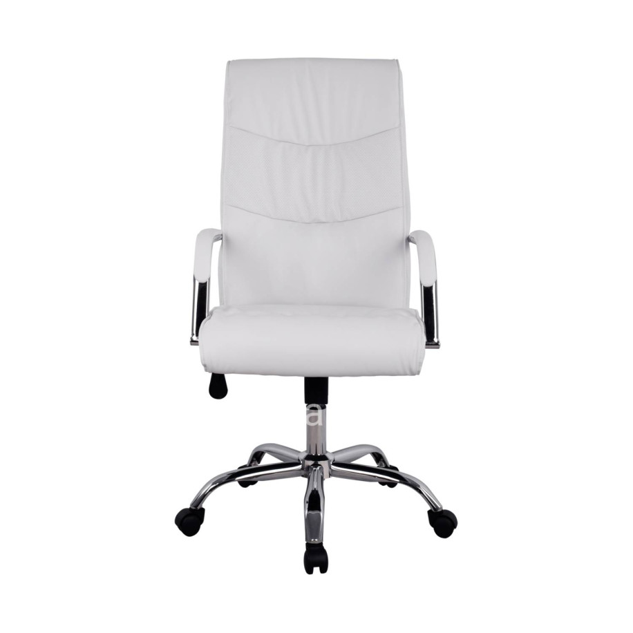 Office Chair Director's White with chromed base Jacob HM1044.12 57x75,5x100 cm