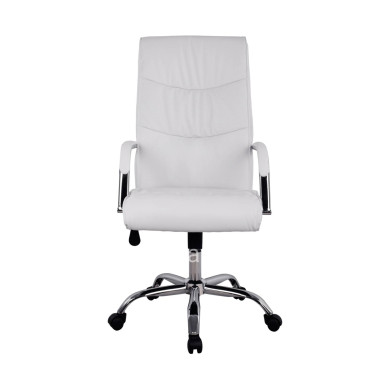 Office Chair Director's White with chromed base Jacob HM1044.12 57x75,5x100 cm