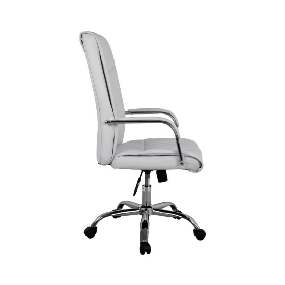 Office Chair Director's White with chromed base Jacob HM1044.12 57x75,5x100 cm