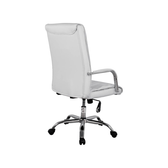 Office Chair Director's White with chromed base Jacob HM1044.12 57x75,5x100 cm