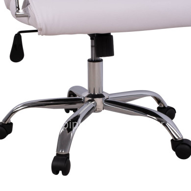 Office Chair Director's White with chromed base Jacob HM1044.12 57x75,5x100 cm