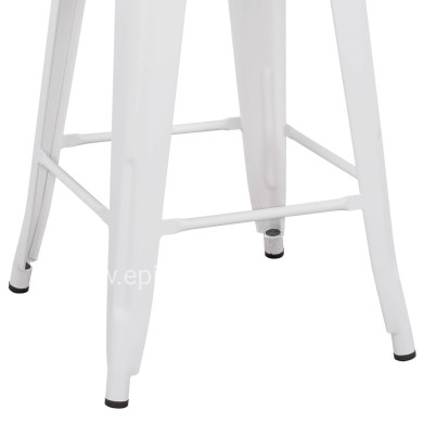 Bar Stool Medium Height Metallic HM8573.21 Melita in White Matte 43x43x67cm