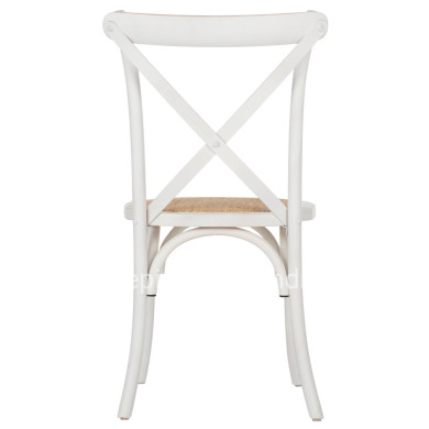 Chair Owen Stackable Wooden from Beech wood White Wash Color with crossed back HM8575.04 45x55,5x90 cm
